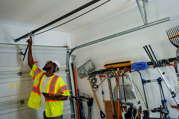 Professional Garage Door Panel Replacement technician working in Marion County County, TX